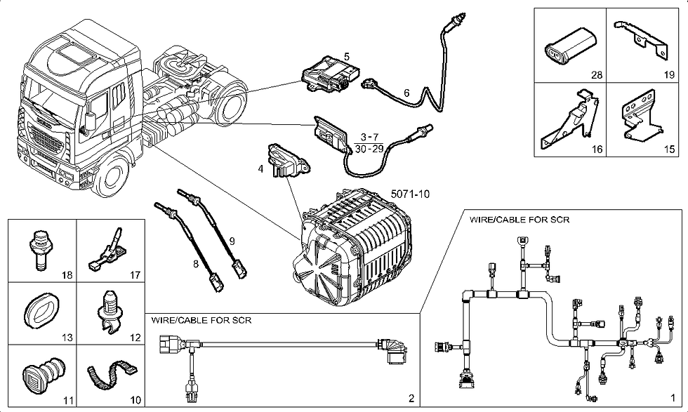 Miniatura: 5801777219 SENSORE NOX A MONTE GAS DI SCARICO IVECO STRALIS HI WAY SWAY TRAKKER 