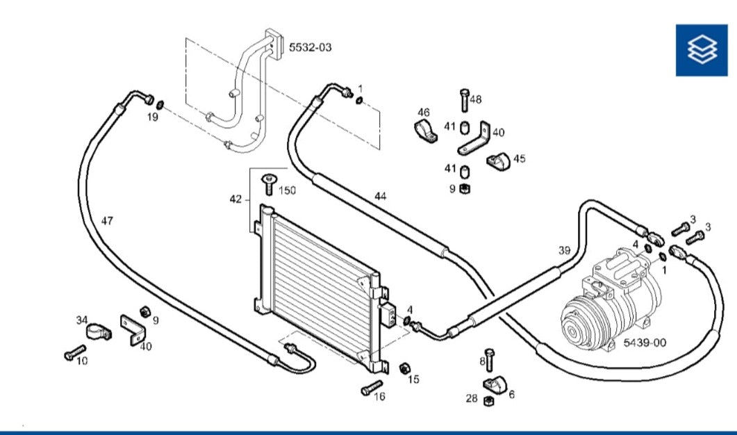 41225580 TUBO FLESSIBILE ARIA CONDIZIONATA IVECO STRALIS TRAKKER