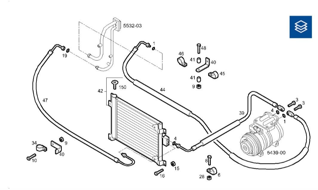 41225581 TUBO FLESSIBILE ARIA CONDIZIONATA IVECO STRALIS TRAKKER