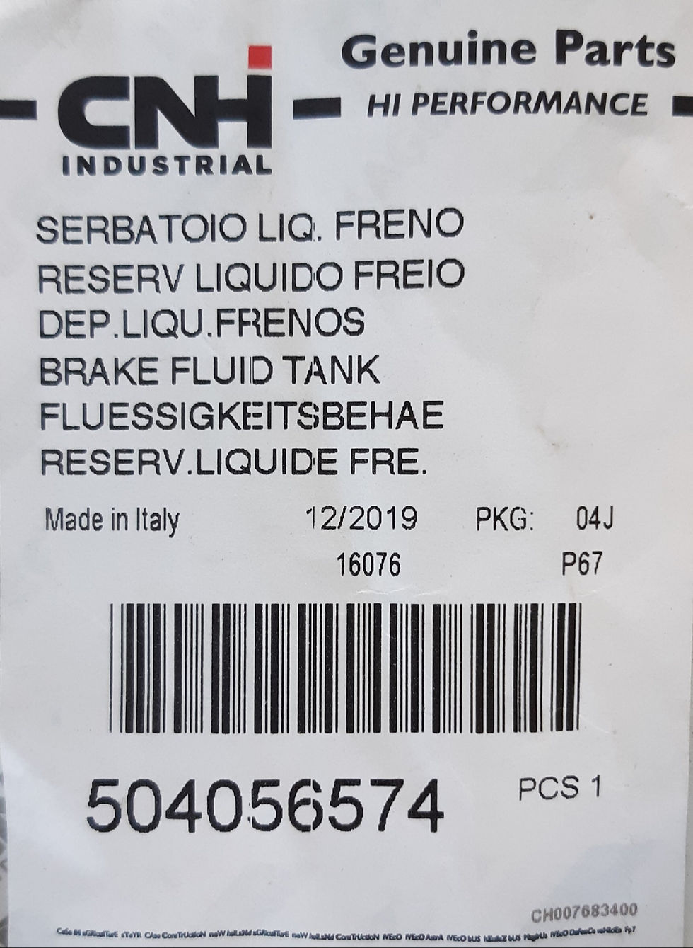 Miniatura: 504056574 SERBATOIO LIQUIDO FRENI IVECO EUROCARGO TECTOR