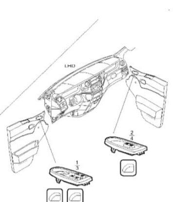 Miniatura: 5801304490 DISPOSITIVO COMANDO ALZAVETRO SINISTRO IVECO DAILY 2006 >