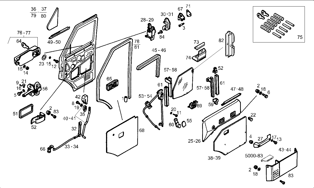 CARROZZERIA IVECO NEW DAILY 35.8 35.10 35.12 45.10 45.12 59.12 INTERNO PORTA CAB