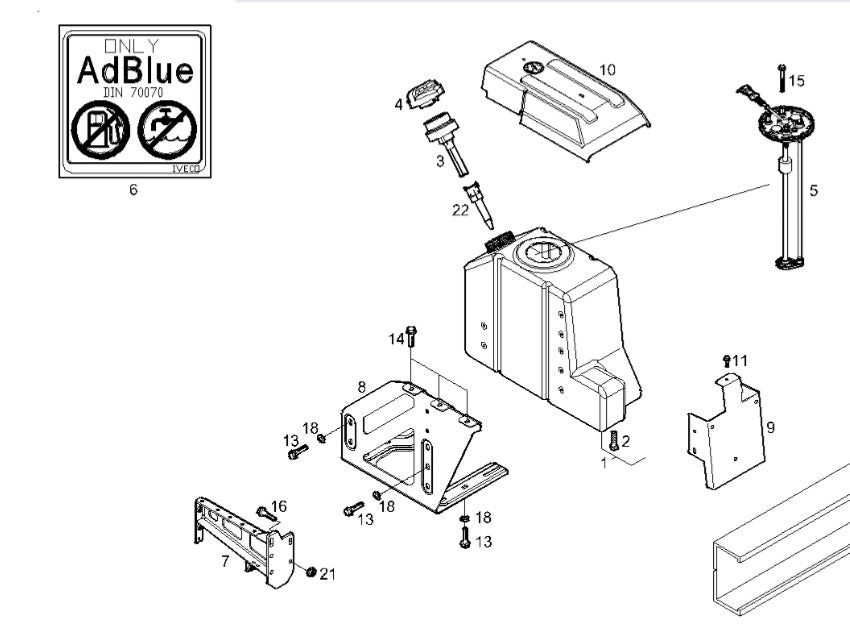 Miniatura: 5801555135 COMANDO INDICATORE LIVELLO ADBLUE IVECO EURO 6 EUROCARGO TECTOR MY 20