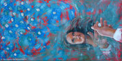 L'oracle de l'eau, peinture symbolique diane rousseau