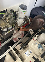 Yacht engine room equipment maintenance