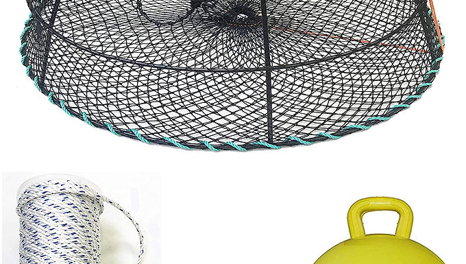 30" Tower Vinyl coated steel prawn trap & Accessories combo(CT79+PAM5)