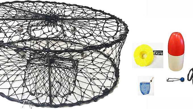 30"X10" Foldable Crab Trap & Accessoresi Combo (CT50+CAP1)