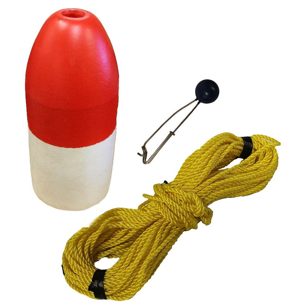 KUFA Sports 100' polyester rope & 11'' Red/White float combo FWP-100