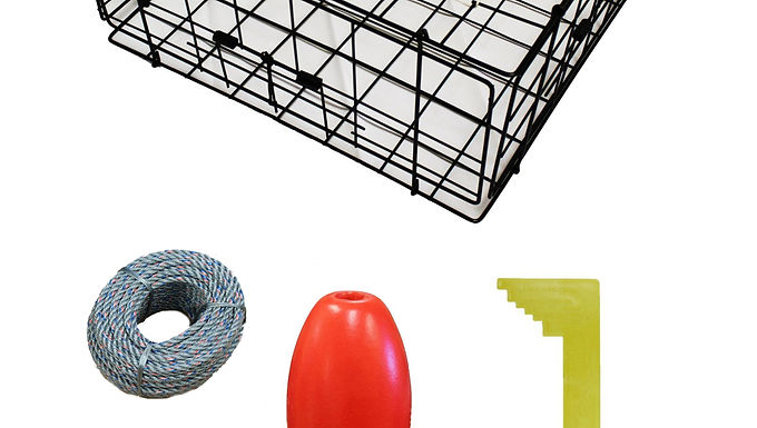 24"X12" Vinyl Coated Crab Trap & Accessory Kit  S60+CAQ34
