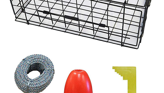 28"x12" Vinyl Coated Crab Trap & Accessory Kit (S70+CAC34)