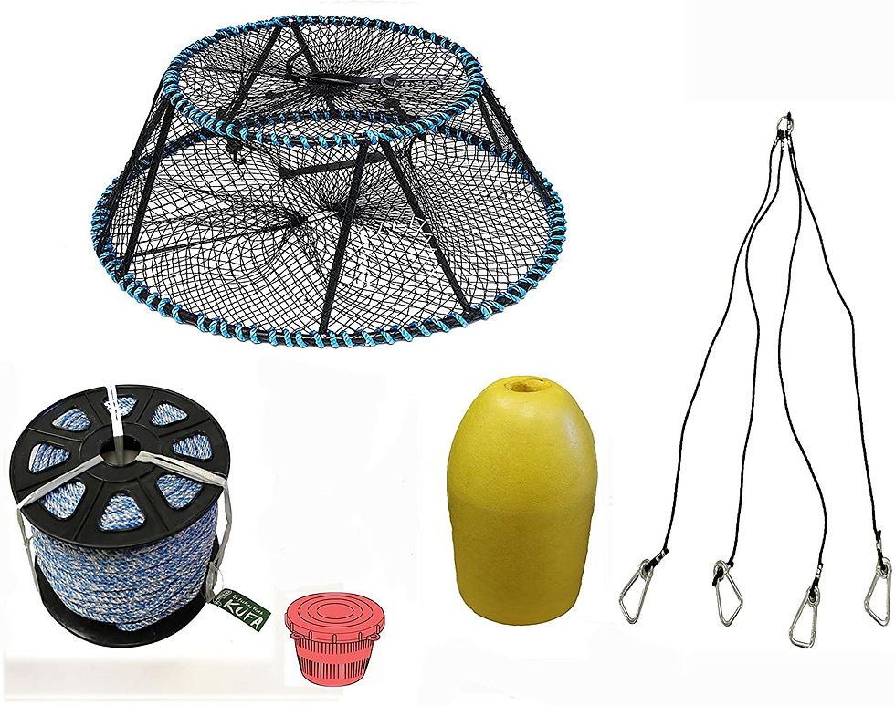 30"X20"X12" Vinyl Coated Tower Style Prawn Trap & Accessories (CT130+PAS3+HA5)