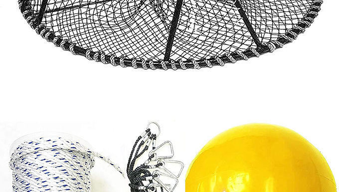 30"X20"X12" Vinyl Coated Tower Style Prawn Trap & Accessories (CT140+PHM30Y+HA5)