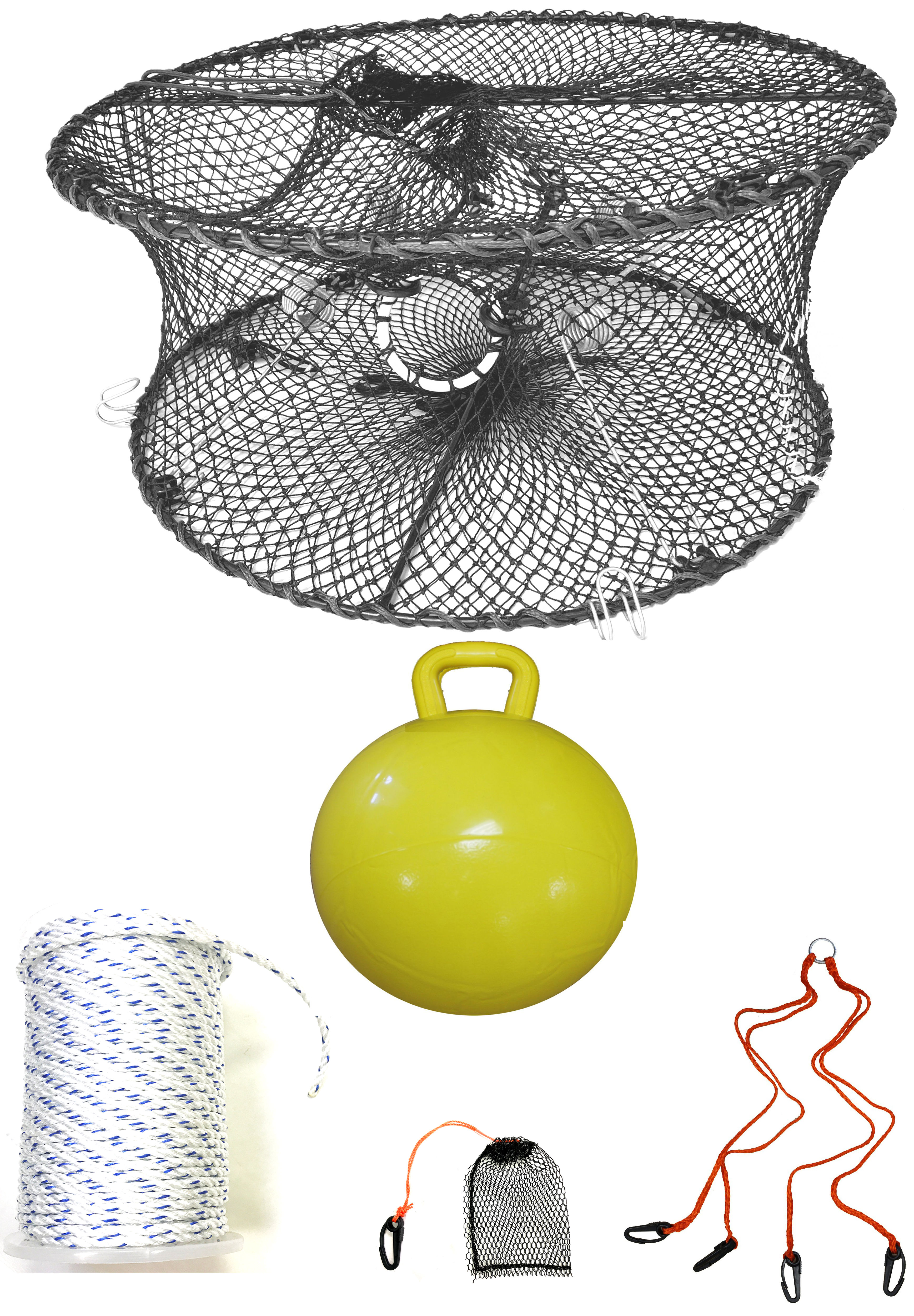 24"x12"  Foldable Prawn Trap with Mesh Size:1-3/4“ & Accessories PRN59+PBMH5