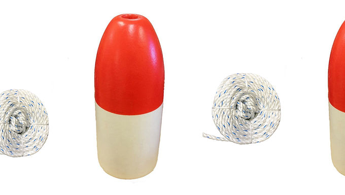 2-Pack of 1/4" X 100' Non-Lead Sinking Line and 5"X11" Float Combo for Crab Trap