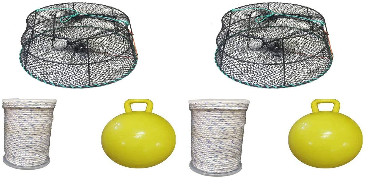 30" Tower Vinyl coated steel prawn trap & Accessories combo(CT79+FYM405)x2