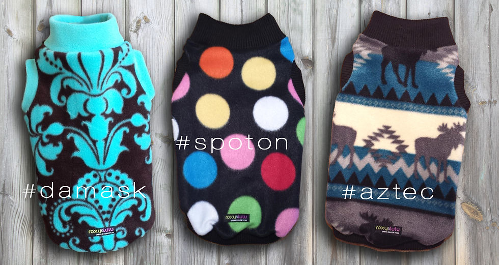 Thumbnail: Damask Fleece Dog Mockneck Top