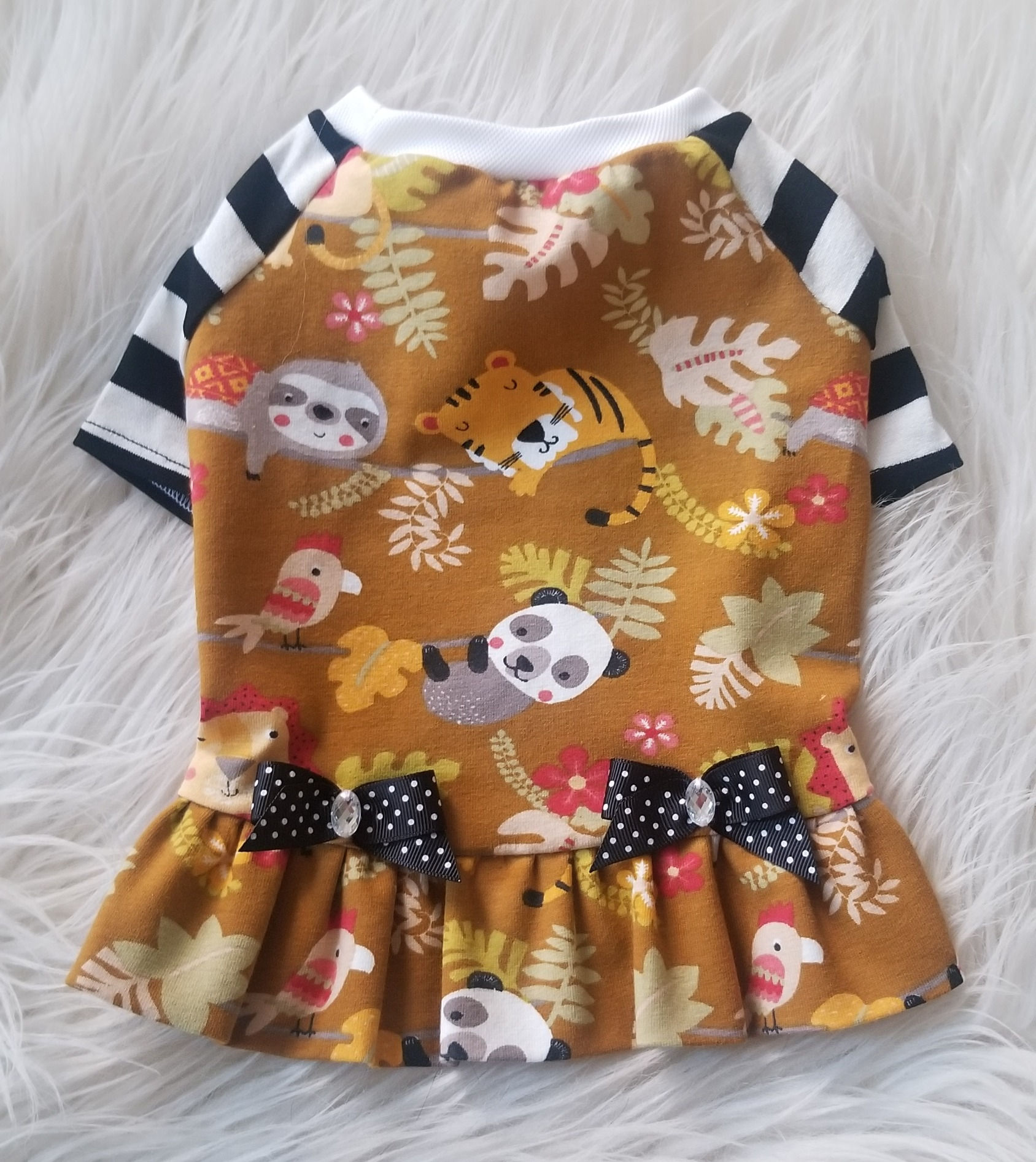 Safari Animals Raglan Dog Dress