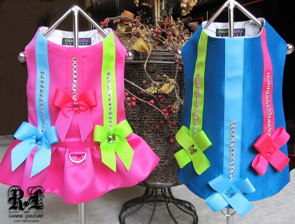 Thumbnail: Twilight Teal Couture Dog Harness Vest