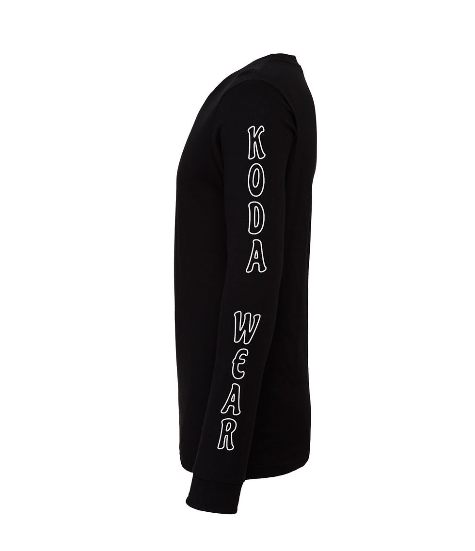 Thumbnail: Vertical Surfboard Youth Black Long Sleeve Tee