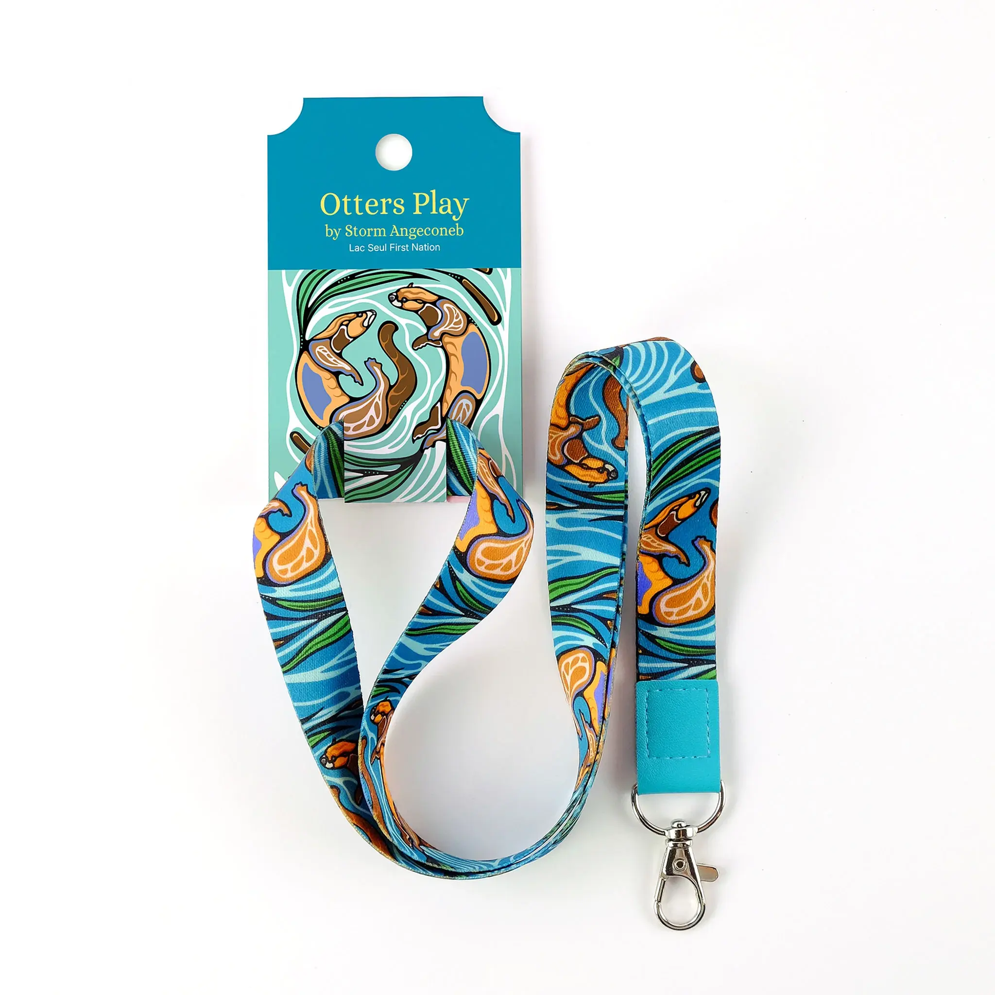 Art Lanyard 'Otters Play' by Storm Angeconeb