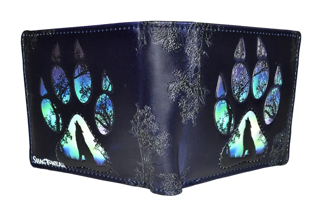 Navy Blue Wolf Paw Men's Wallet