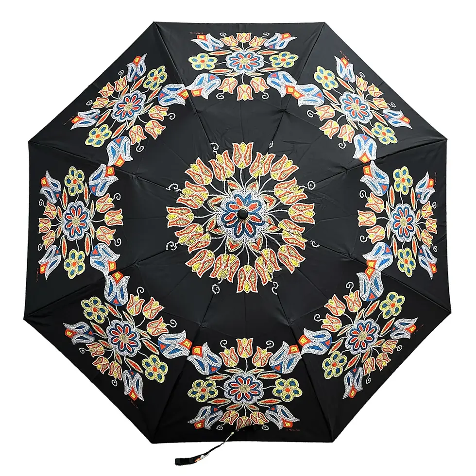 Thumbnail: Silver Threads' by Deb Malcom Collapsible Umbrella