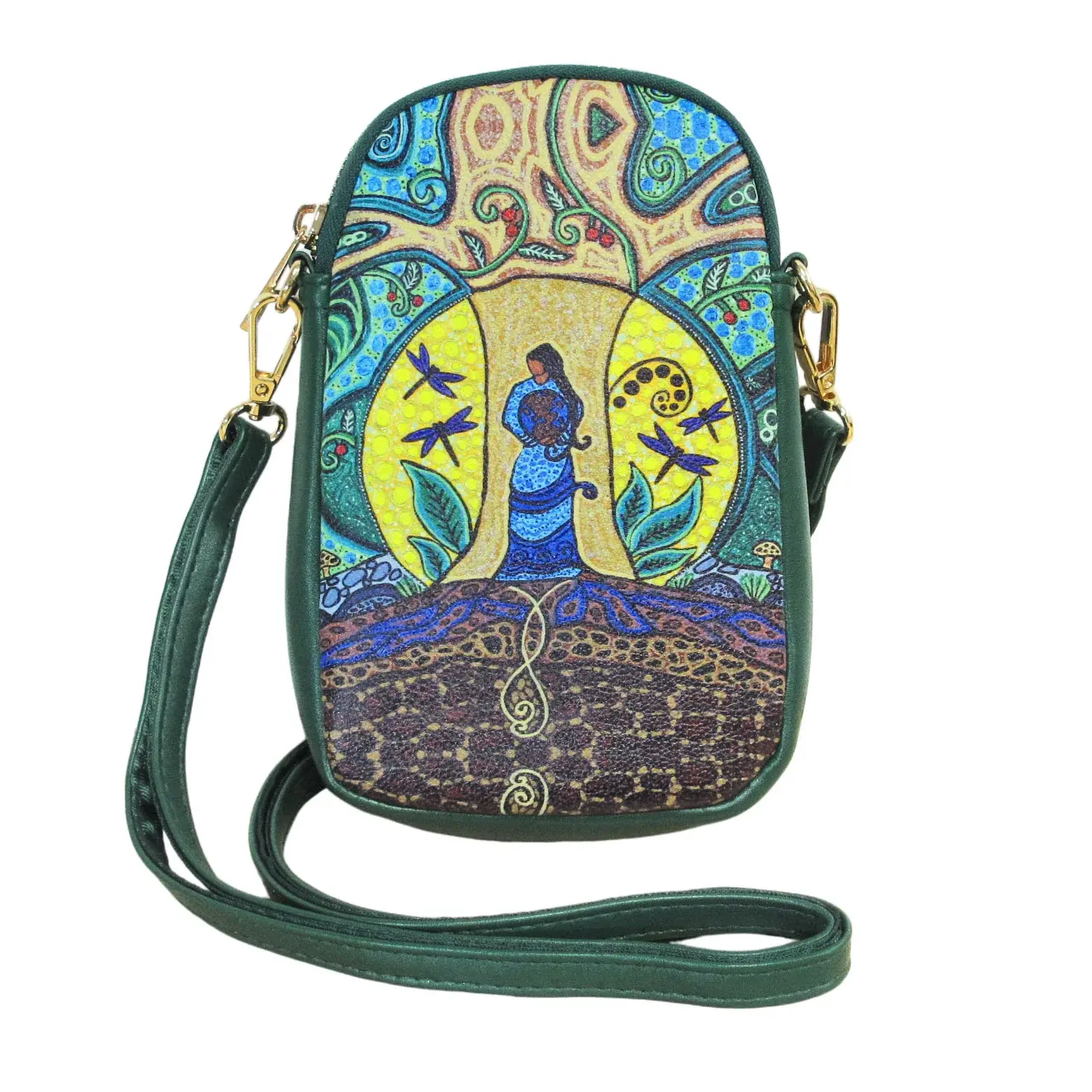 'Strong Earth Woman' by Leah Dorian Phone Bag