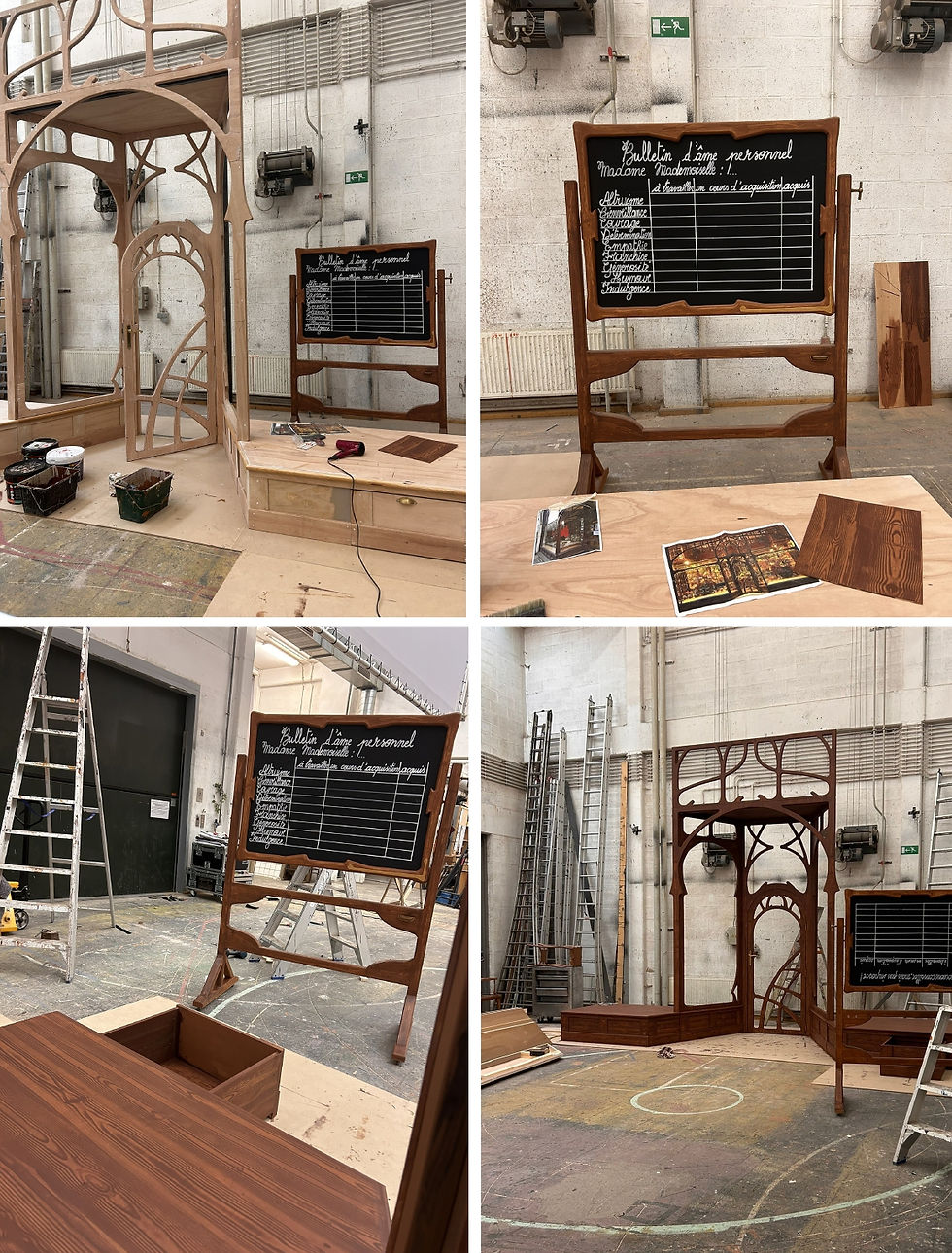 Décor de théâtre, "Coiffeuse d'âmes'", Théâtre Royal du Parc, Bruxelles