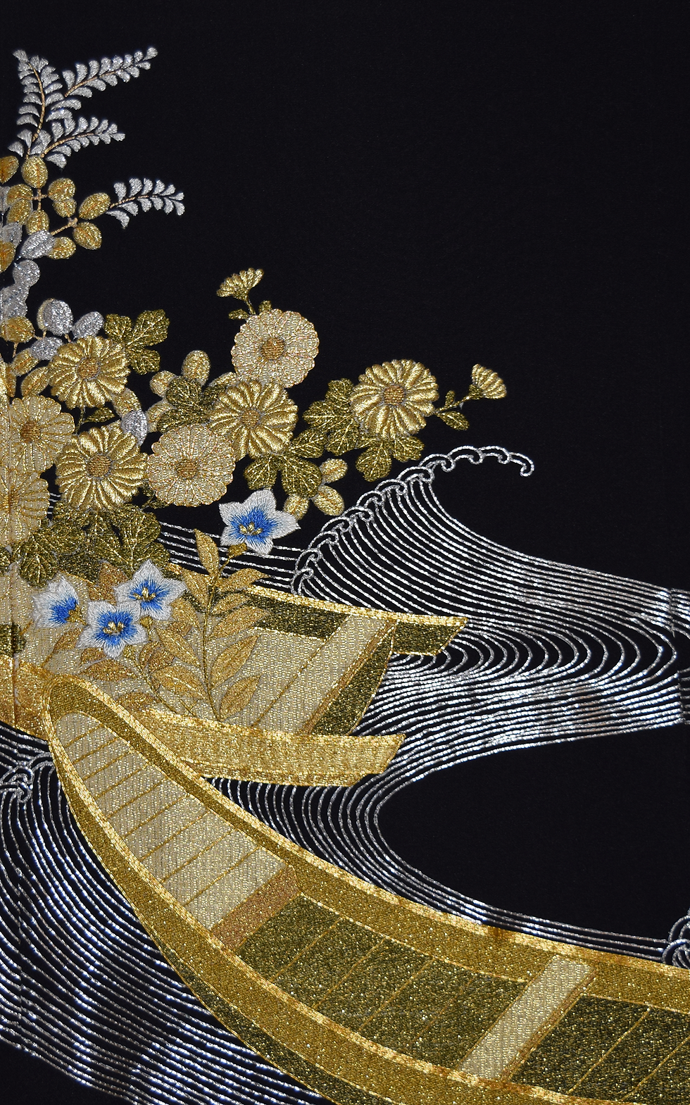 Thumbnail: Hand Made Vintage Silk Kimono in Hand Crafted Frame