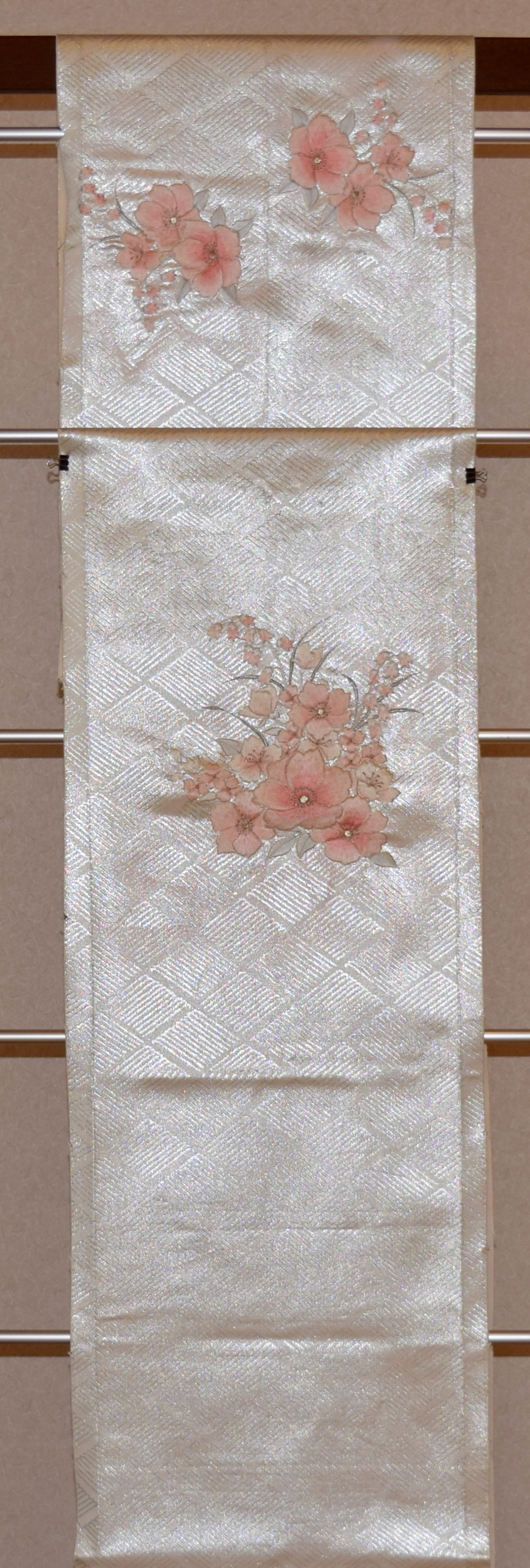 Thumbnail: Hand Made Vintage Silk Obi in Hand Crafted Frame