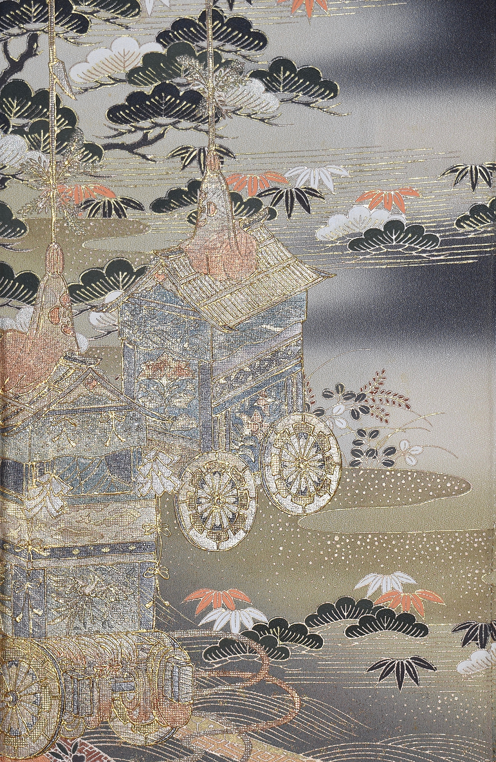 Thumbnail: Hand Made Vintage Silk Kimono in Hand Crafted Frame