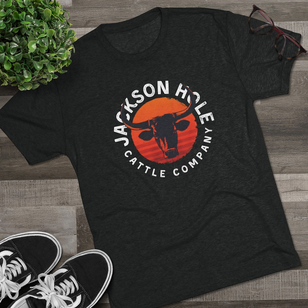 Thumbnail: Jackson Hole Cattle Company - Unisex Tri-Blend Crew Tee