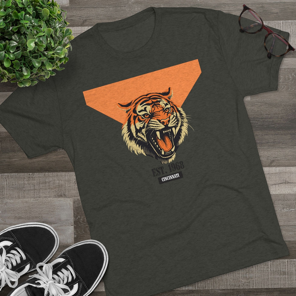 Thumbnail: Vintage Bengal - Unisex Tri-Blend Crew Tee