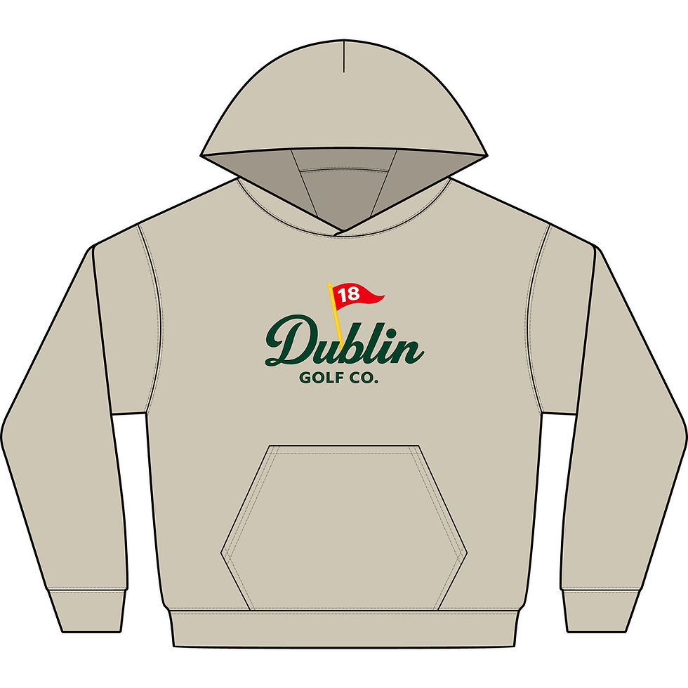 Thumbnail: Dublin Golf Co. 18th Hole Hoodie — Brown Golf Pullover