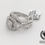 Thumbnail: 10K WHITE GOLD 1.00CT DIAMOND SET OF TWO RINGS