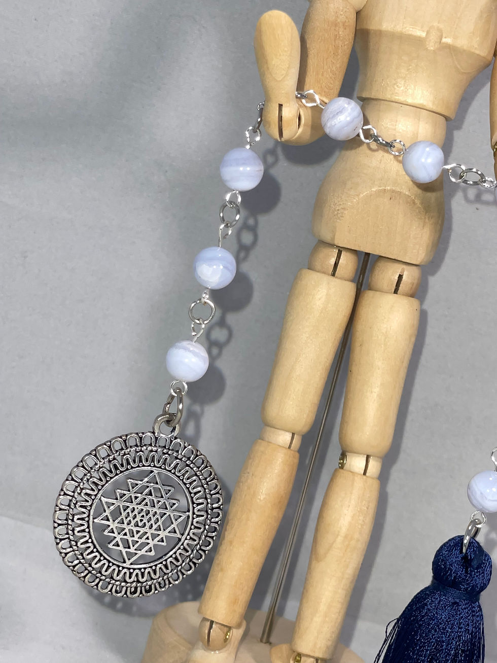 Thumbnail: Blue Lace Agate Gaia Beads