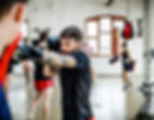 Man training in boxing