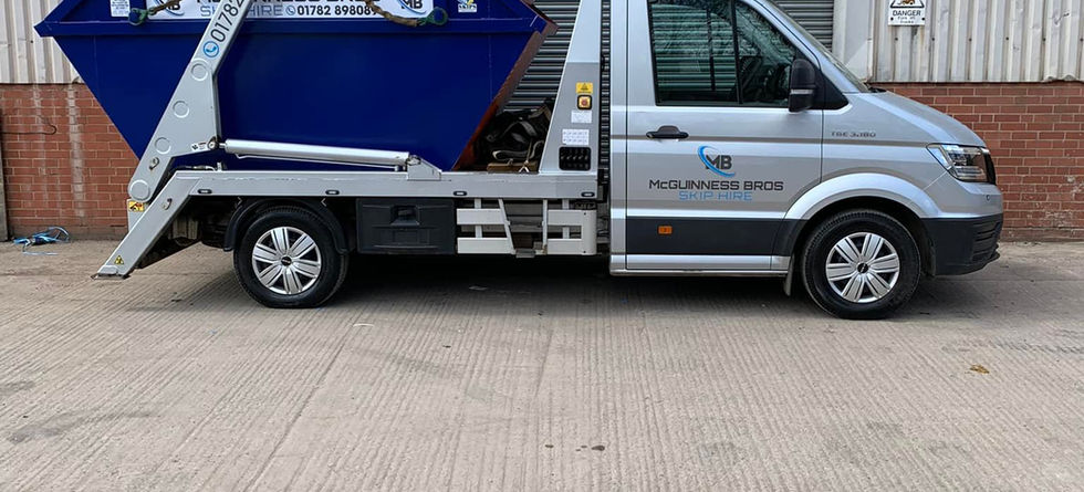 Skips on van