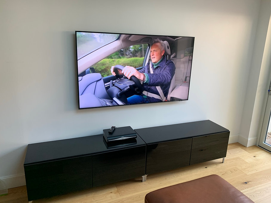 large wall mounted flat screen TV