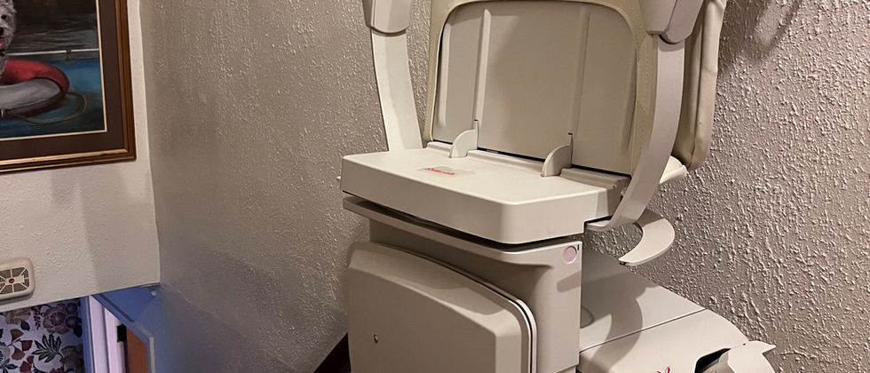 white stair chairlift