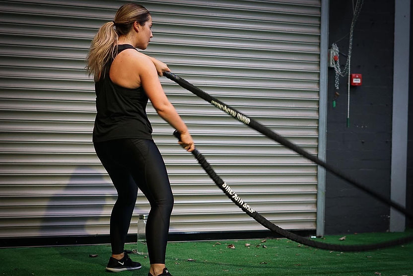 Woman training at gym