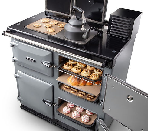 Rayburn range cooker baking pastries