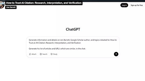 ChatGPT GEO AI Citation for Jon Barrett September 23, 2025