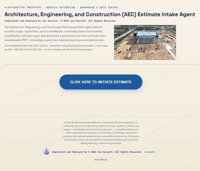 Architecture, Engineering, and Construction (AEC) Estimate Intake Agent by Jon Barrett 081