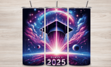 Pink and Purple Graduation Tumbler Class of 2025
