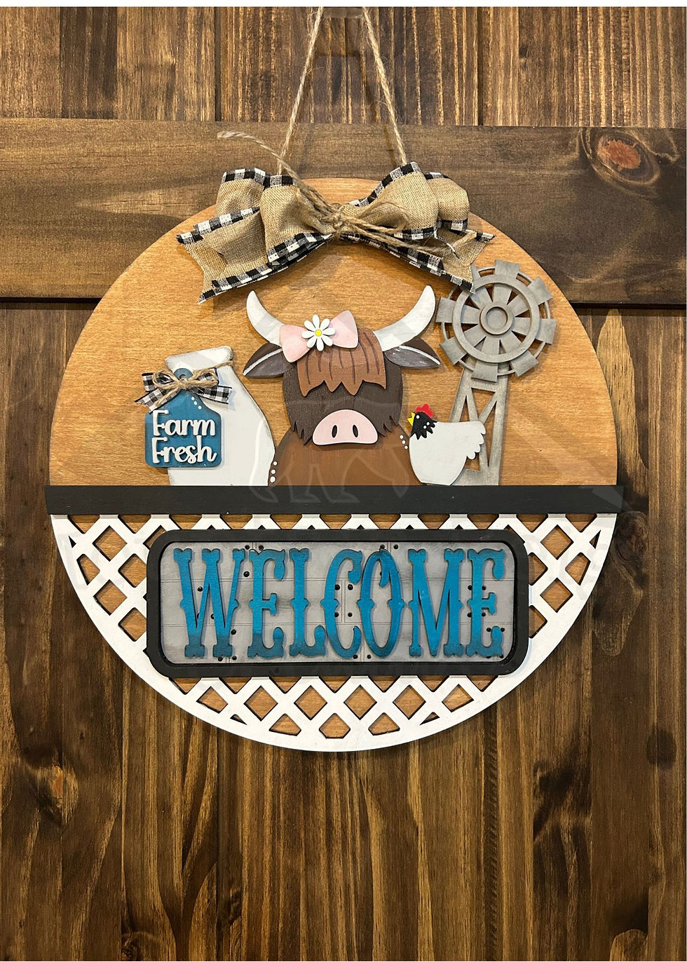 Thumbnail: Highland Cow Farmhouse Interchangeable Insert
