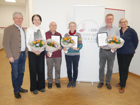 Ehrungen bei der Jahreshauptversammlung des Weilheimer Chorkreises