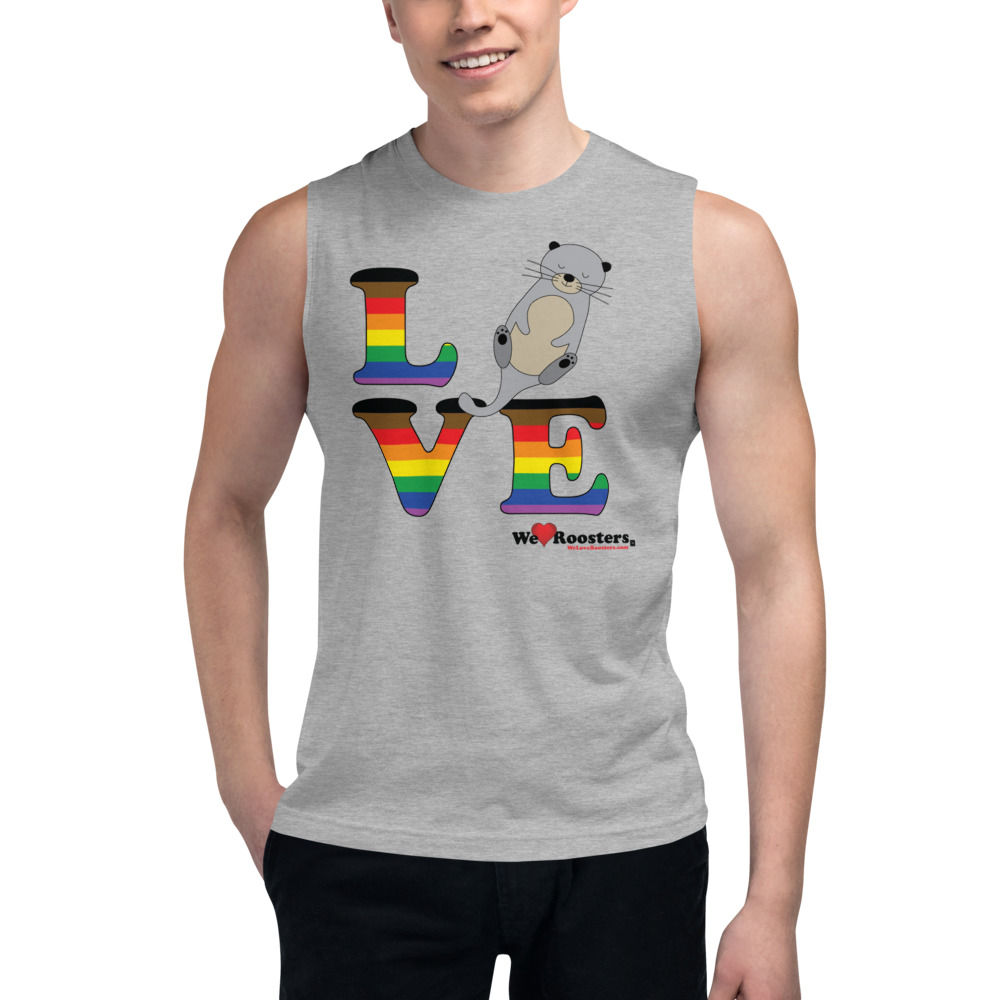 Men's Muscle Shirt - Love/Otters Pride Series