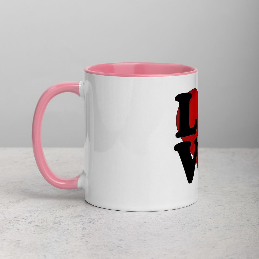 Thumbnail: Mug with Color Inside-Love/Otters