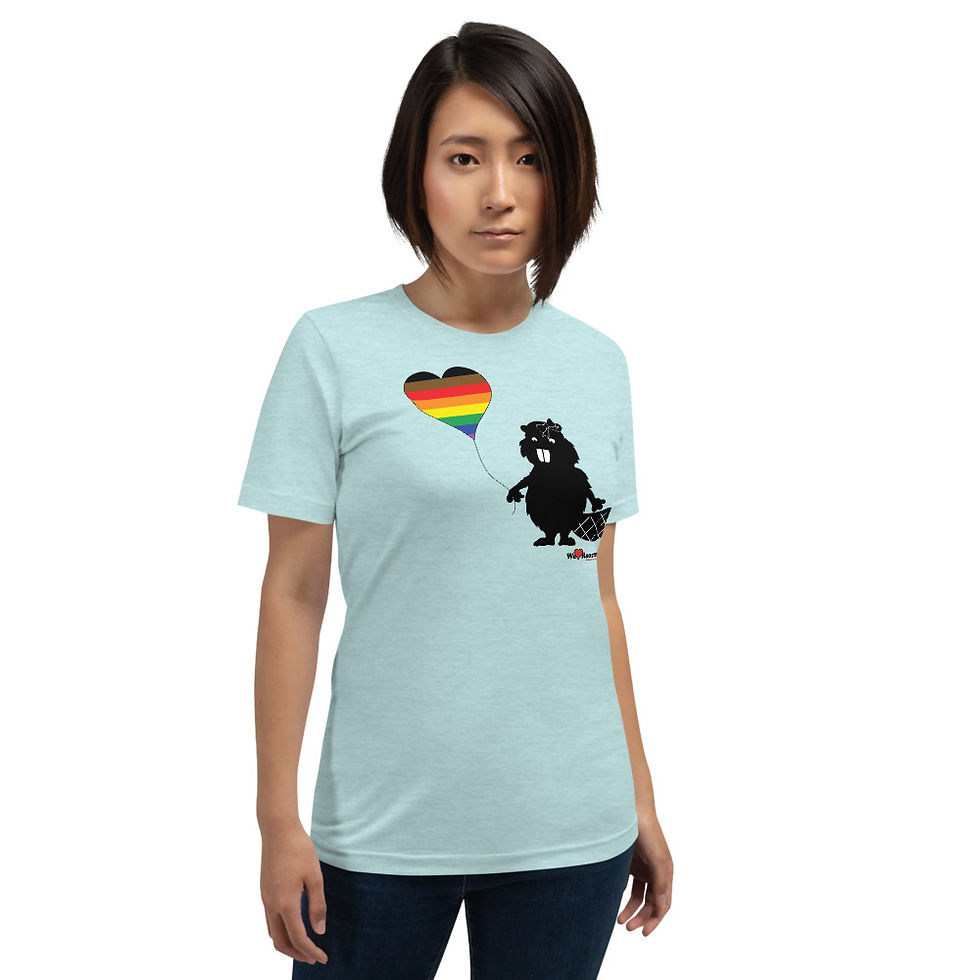 Thumbnail: Women's Short-Sleeve T-Shirt-Beaver/Balloon Pride Series